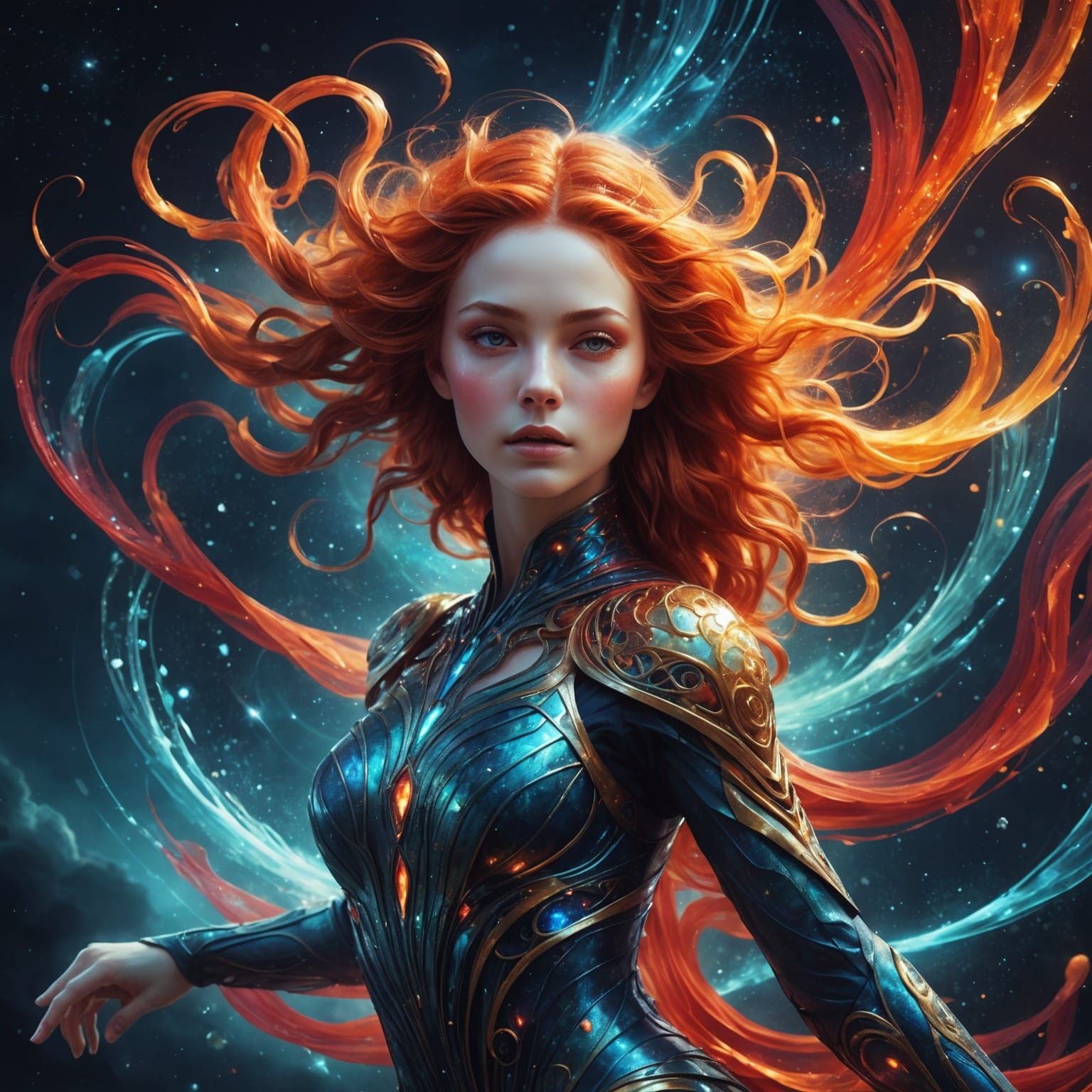 Liquid Wind Elemental Dancing in Interstellar Space