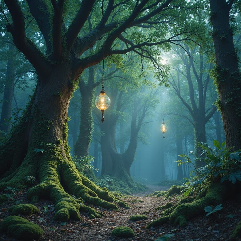 Mystical Fae-Forest Realm of Ancient Magic
