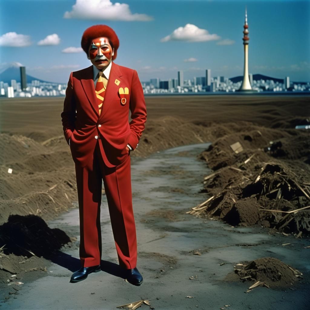 Ronald McDonald in Decayed Tokyo Wasteland