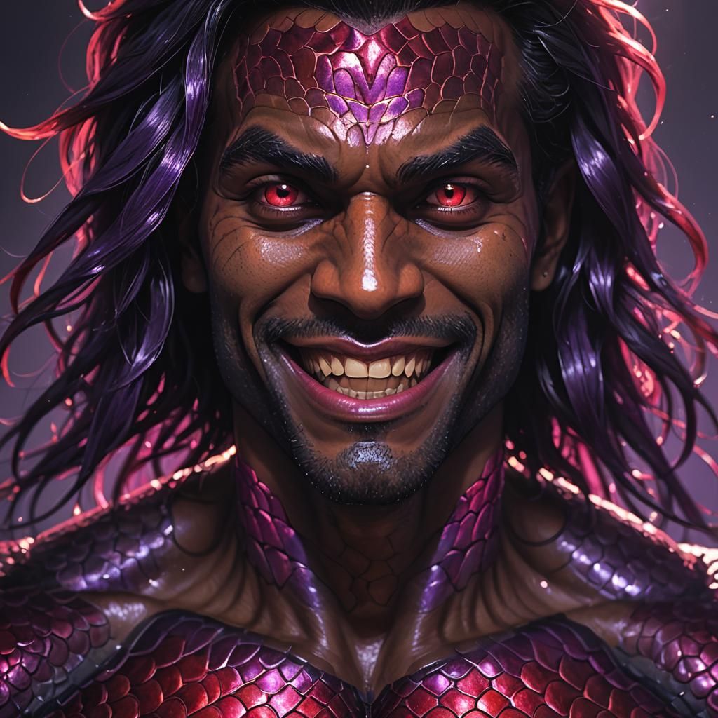 Terrifying Evil Red-Eyed Merman in 4K