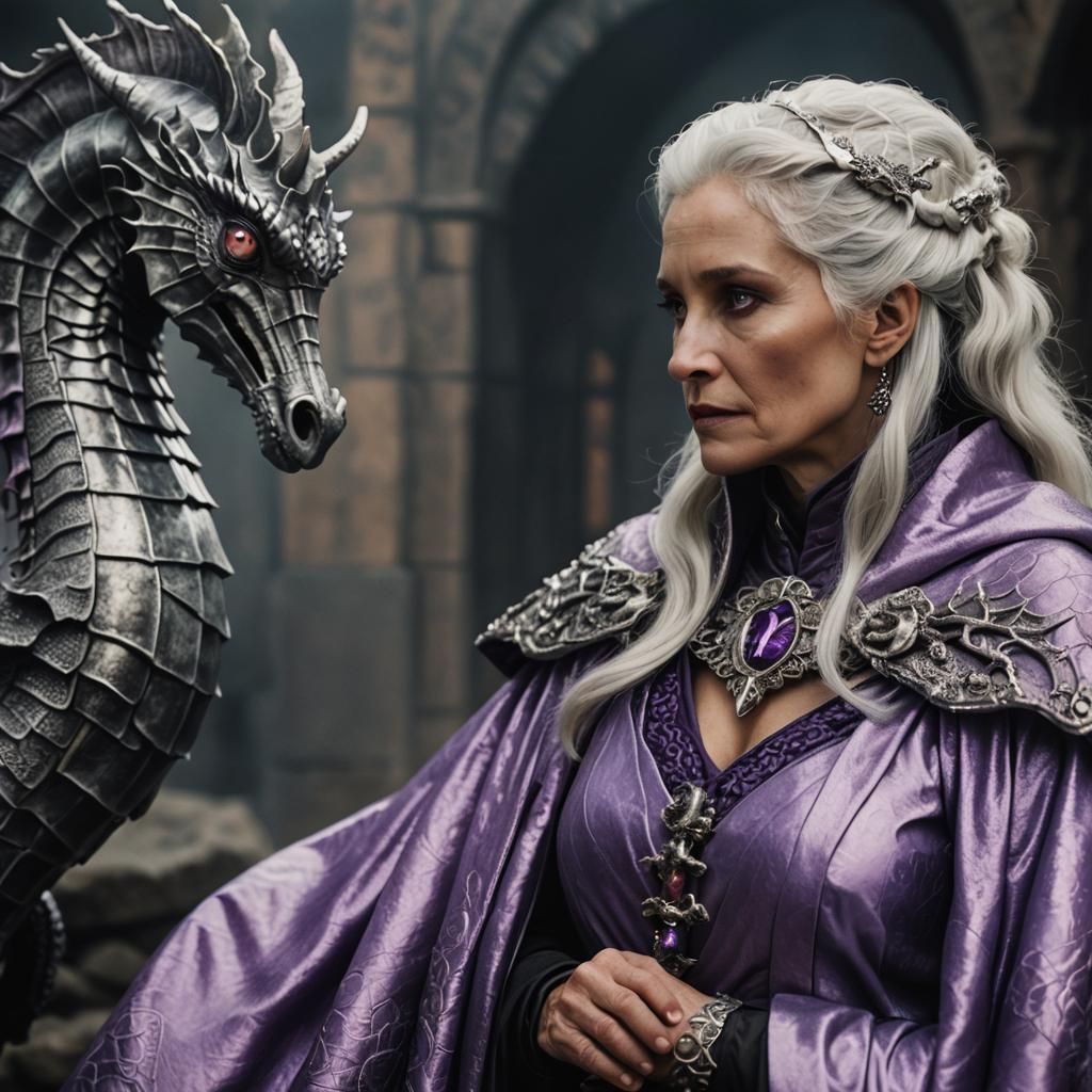 Targaryen Woman in Wedding Cloak: Cinematic Portrait