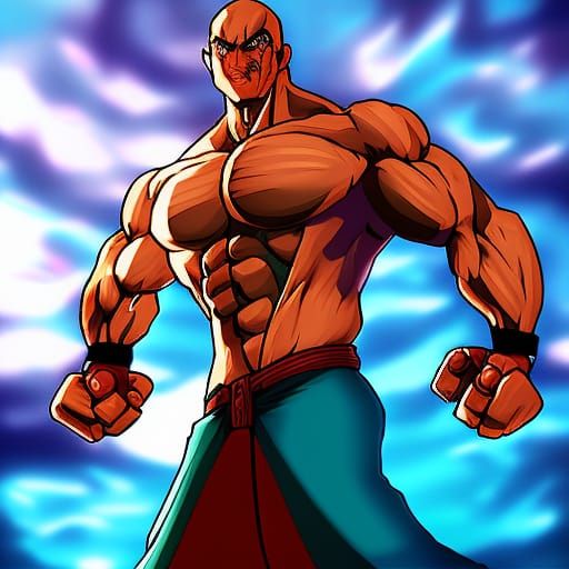 KOF Style Bodybuilder on the Beach