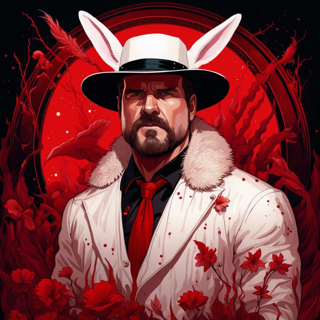 Jim Hopper in Bunny Costume Portrait