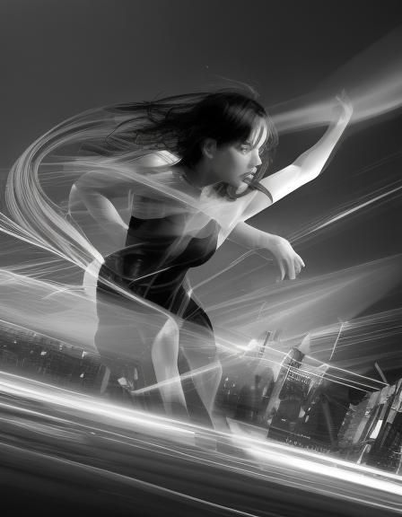 Abstract Expressionist Collage in Monochromatic Palette