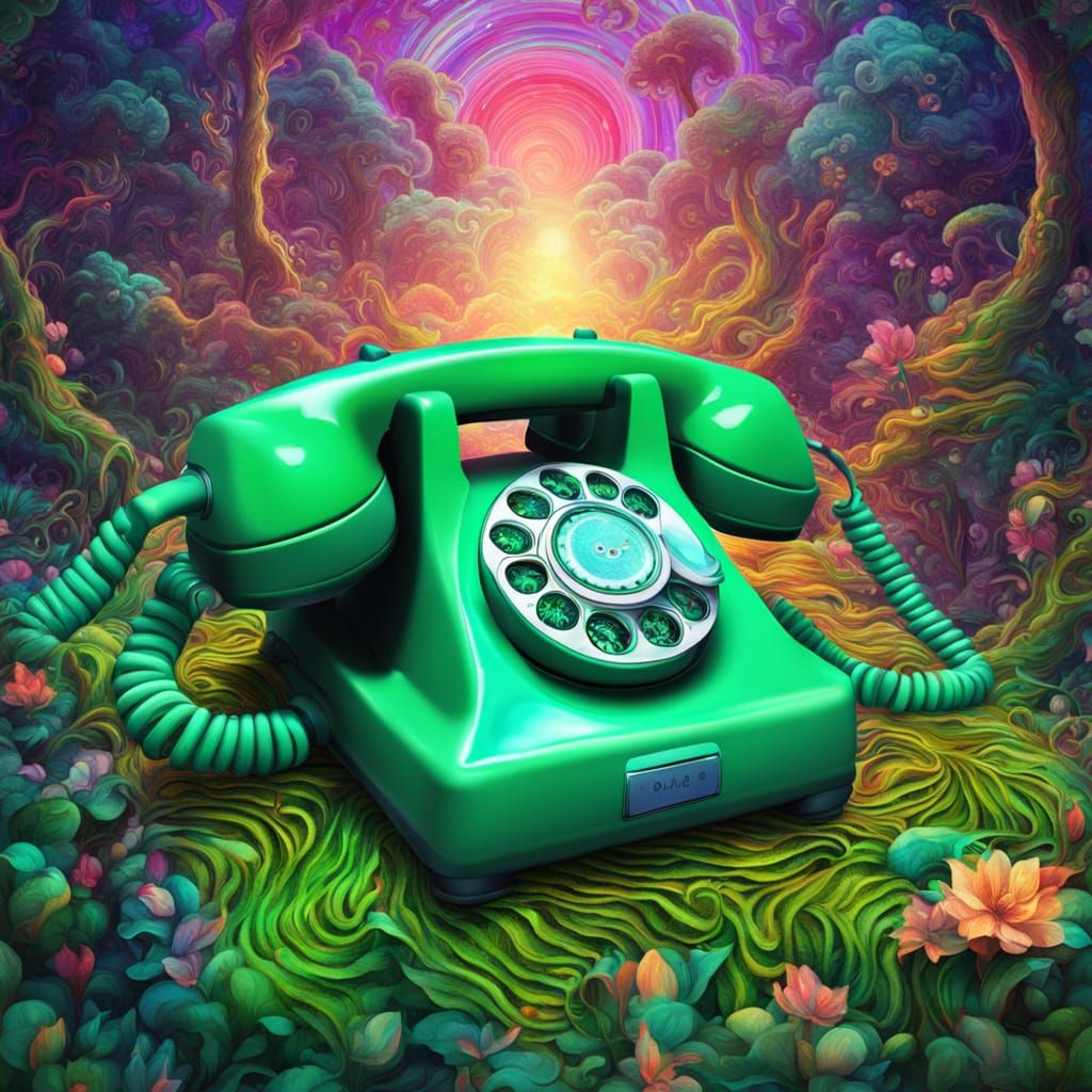 Whimsical Holographic Landscape of Blissful Forest