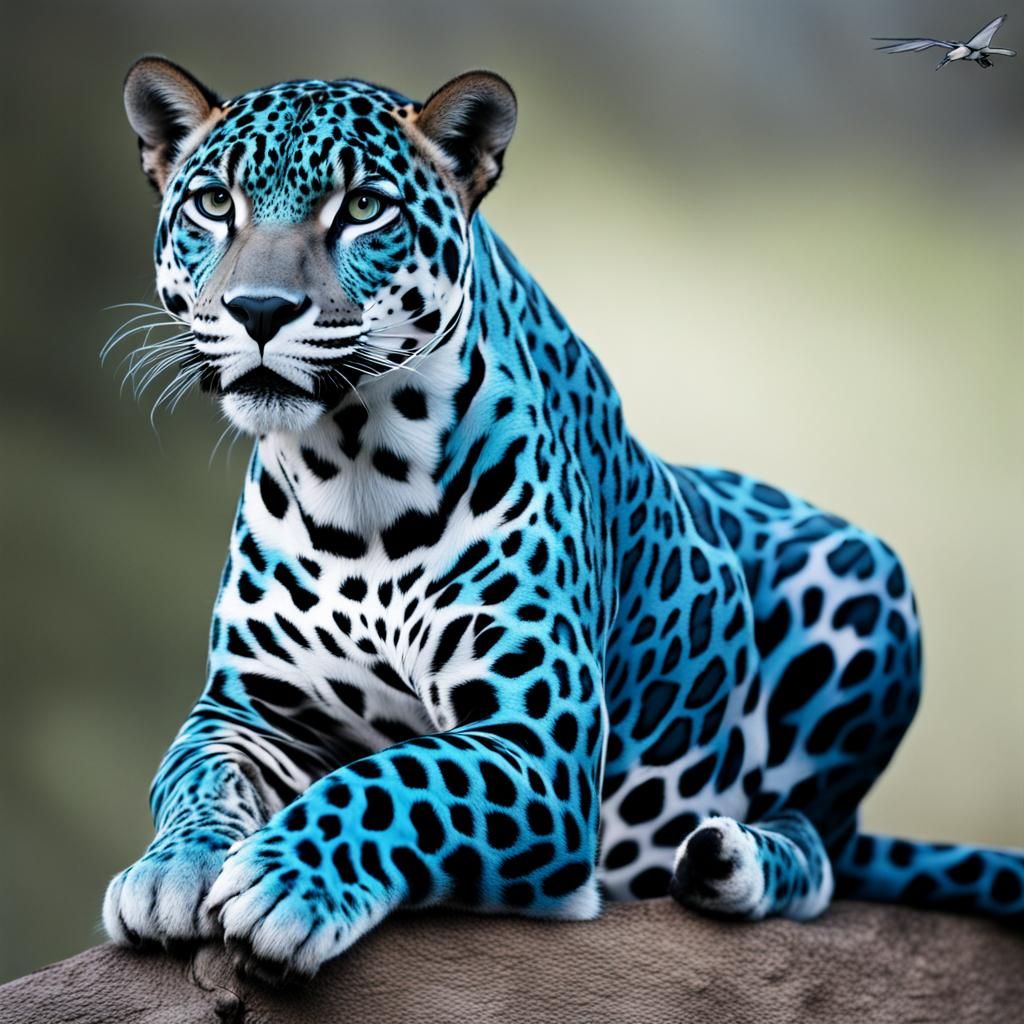 Jaguar with Lightning Blue Skin