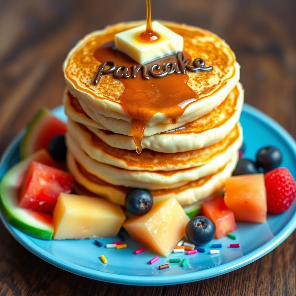 Pancakes with Nutella and Fruit, Whimsical Food Photography