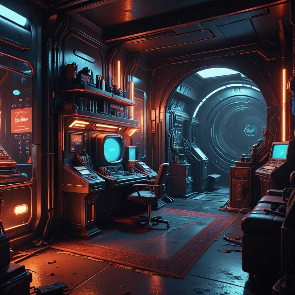 Surreal Futuristic Mars Utopia in Retro-Futuristic Style