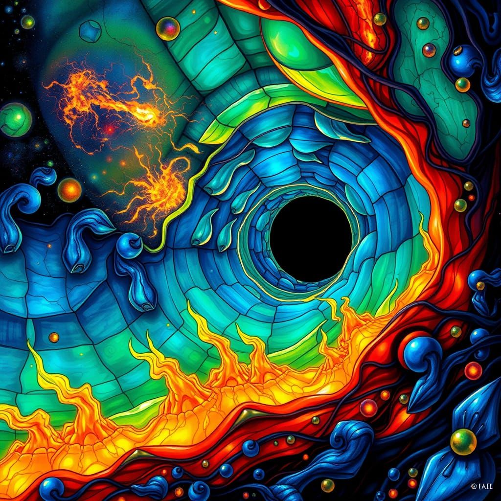 Stained Glass Tarot Card in Digital Art