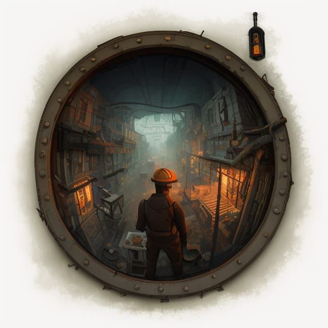 Detailed Fantasy Scene with Atmospheric Lighting