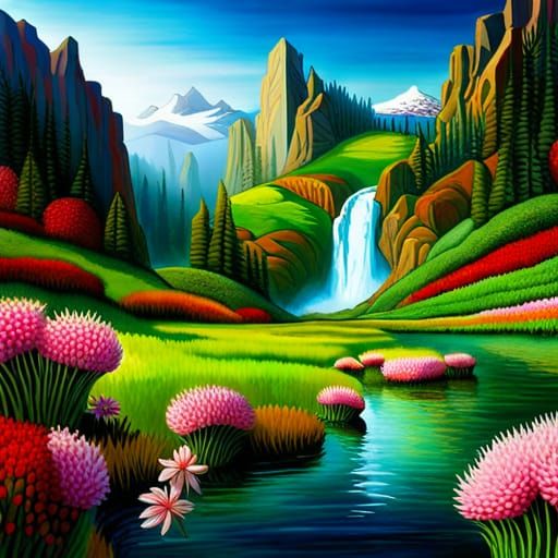 Unicorn in Fantasy Landscape by Dean Morrissey