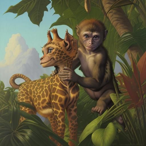 Surreal Hybrid Animals in Summer Sunlight