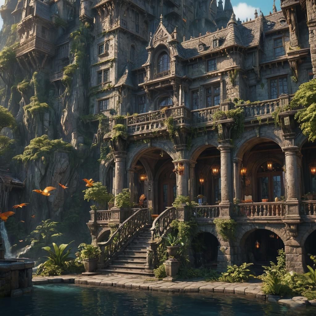 Fantastical Magical Hotel Concept Art