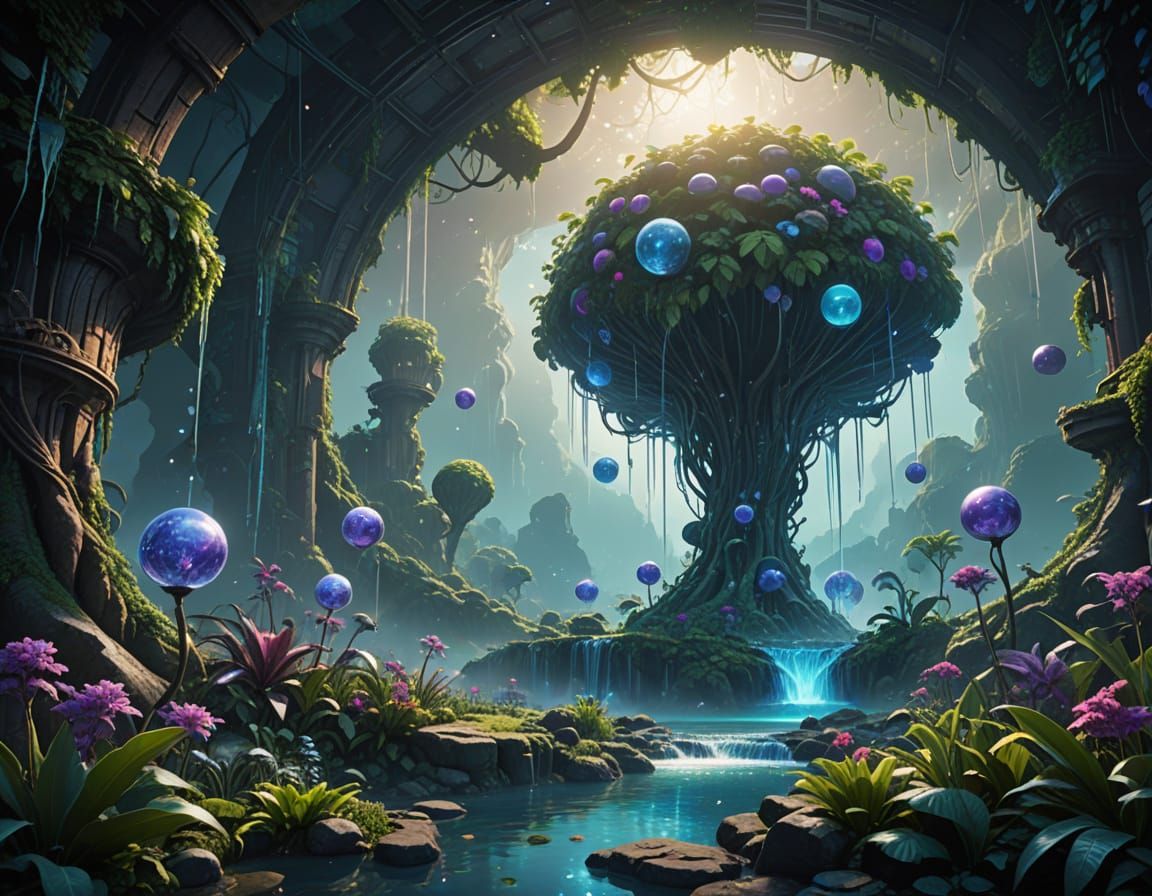 Mesmerizing Cosmic Entity Unfolds in Vibrant Vortex of Blues...