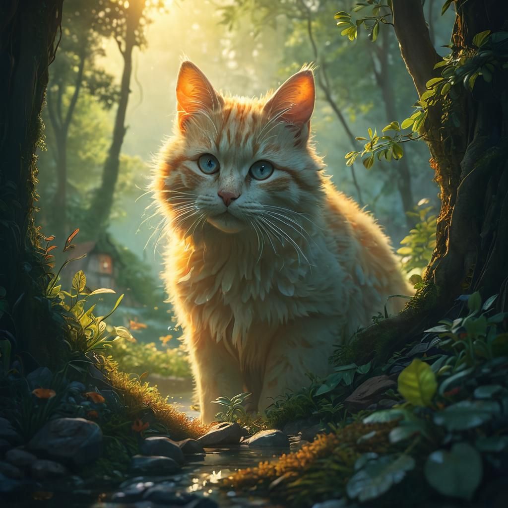 Fantasy Landscape Concept Art in Art Nouveau Style