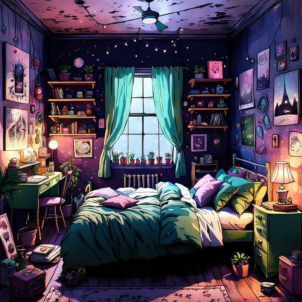 Fairycore Grunge Bedroom Interior