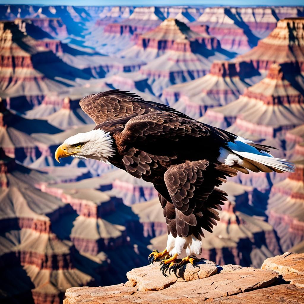 Eagle Eye View over Grand Canyon, Macro Photography