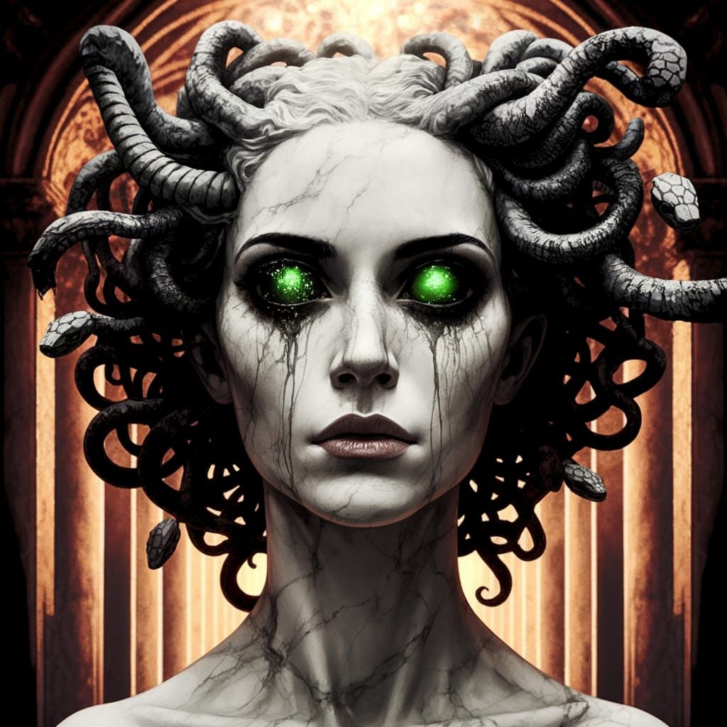 Glowing Greek Goddess in Alcohol Ink