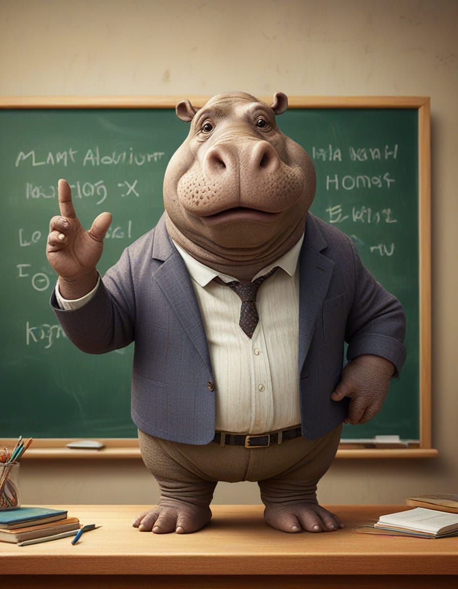 Hippo Discovers Relativity in a Whimsical Classroom Setting