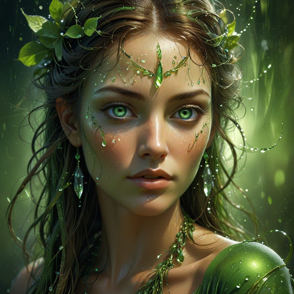 Ethereal Goddess in Vibrant Springtime