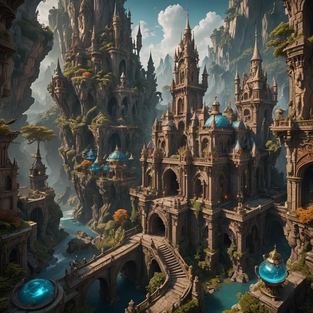 Fantastical Matte Painting in Deep Color