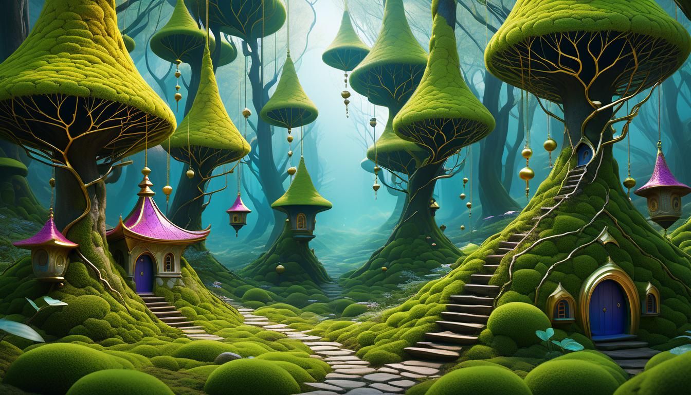 Kintsugi Fairy Houses in Ethereal Grove