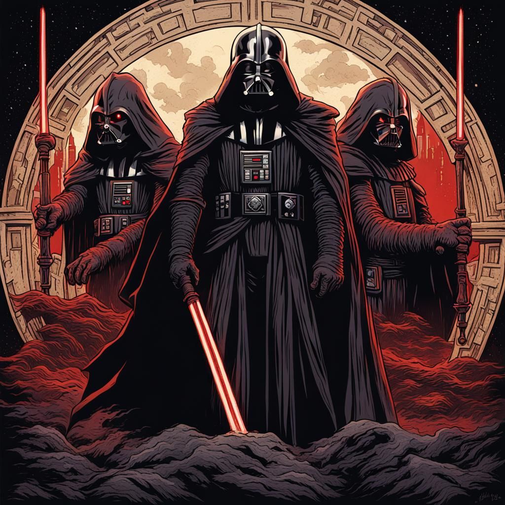 Star Wars Sith Clan Logo in Horror Style