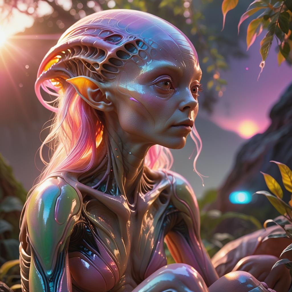 Dreamlike Alien Beauty in Cinematic Sci-Fi Art