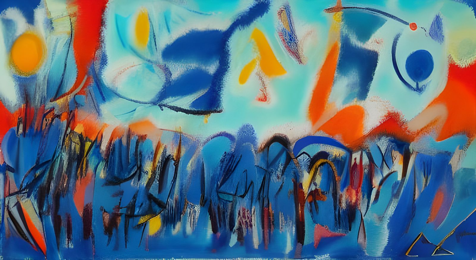 Abstract Expressionist Masterpiece in Almorta Style