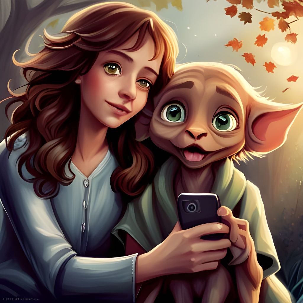 Hermione Granger and a Dobby. 🙄