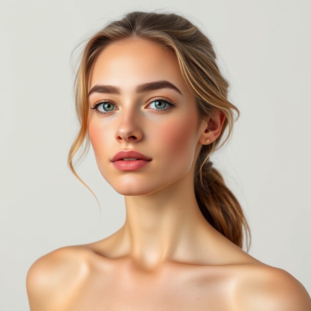 Realistic Rendering of an 18-Year-Old Woman