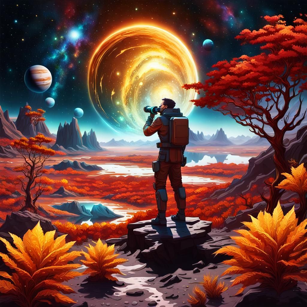 Astronomer Observes Alien Planet with Gold Flora