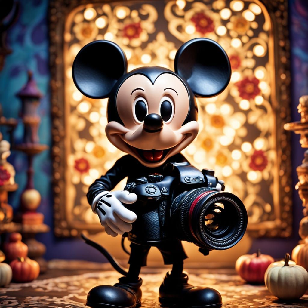 Mickey Mouse as La Catrina in Disney Animation Style