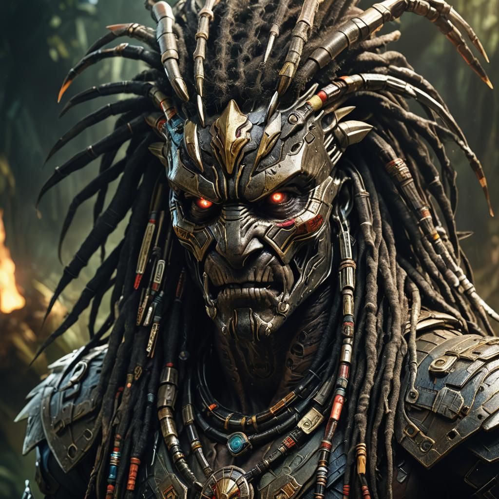 Predator Ritual: A Detailed Digital Portrait
