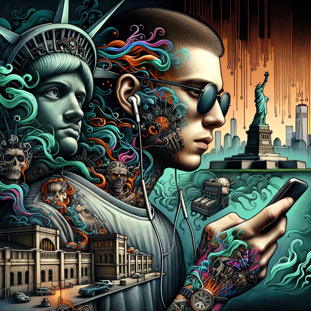 New York prison/ Rikers Island /Statue of Liberty