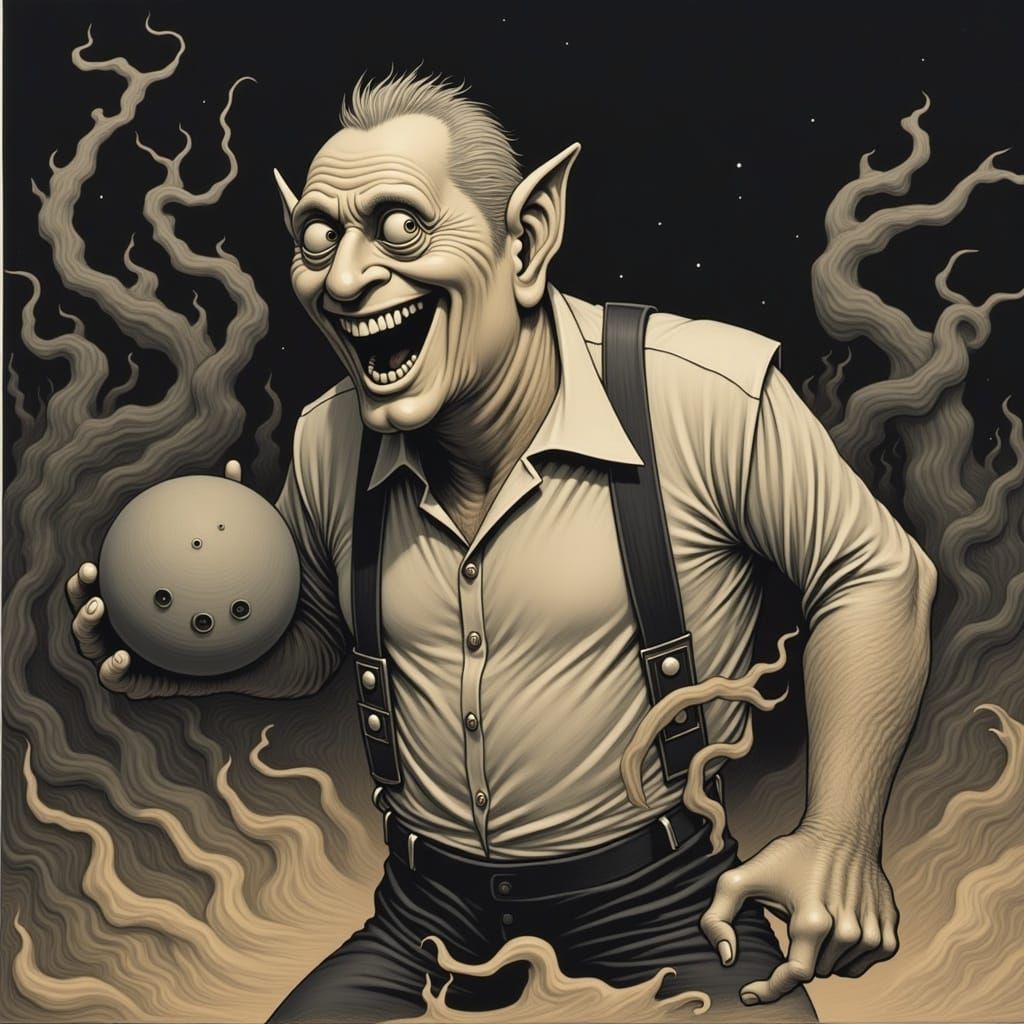 Barney Rubble Ready for Bedrock Bowling