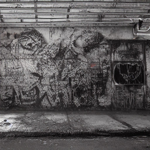 Eerie Fog-Shrouded Alleyway in Neon Yellow Glow