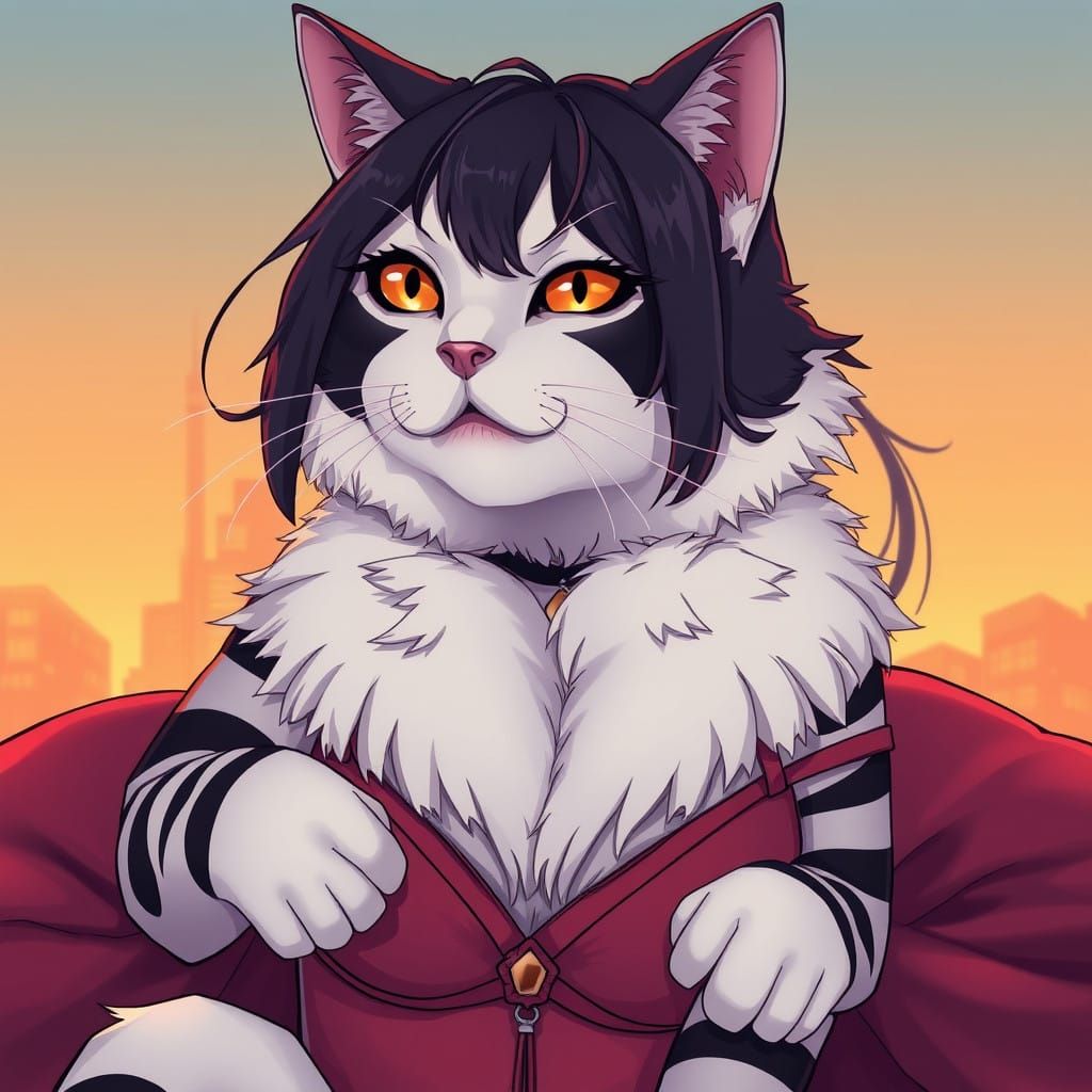 Surreal Anime Cat in Cinematic Lighting