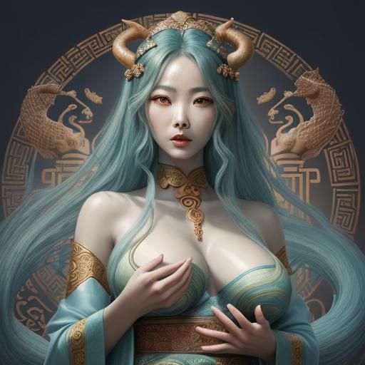 In ancient Chinese mythology, Nuwa is the Mother Goddess
