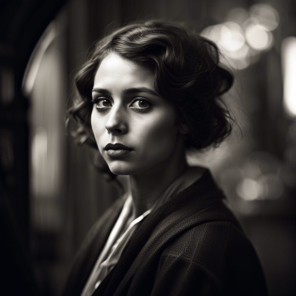 Sensual Portrait of a Girl in 1920s Copenhagen