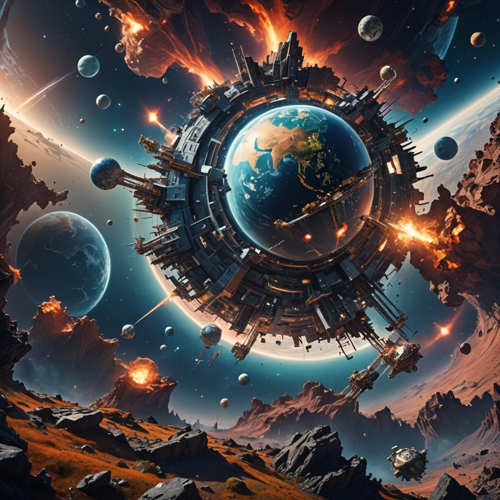 Magical Earth From Space With Satellite
