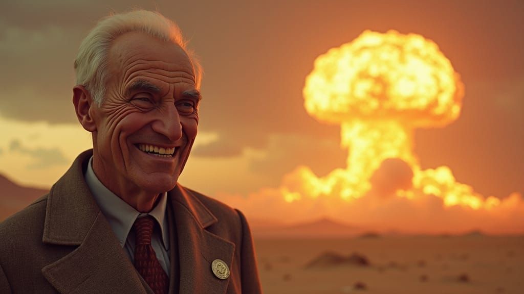 Oppenheimer's Evil Smile: Atomic Bomb in Desert
