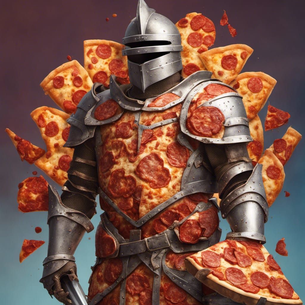 Pizza Knight in Full Pepperoni Armor