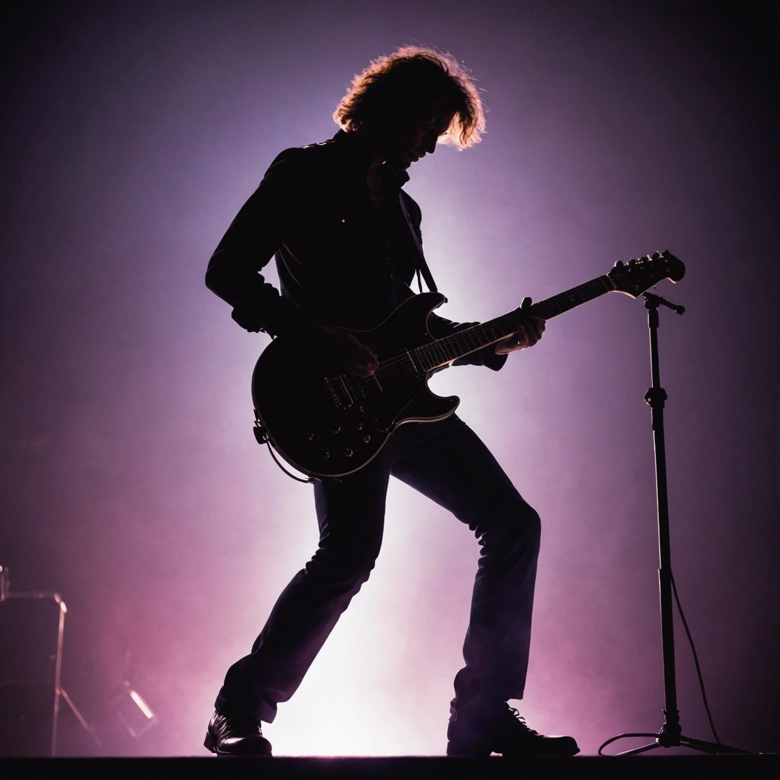 Guitarist in Concert Silhouette