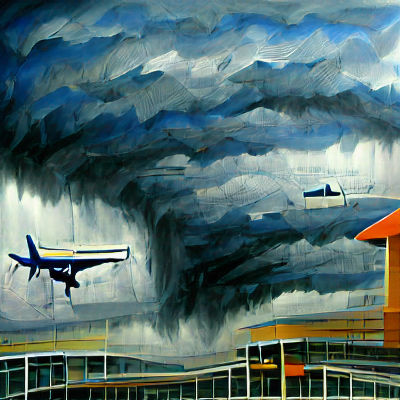 AI Generated Airport Terminal Scene