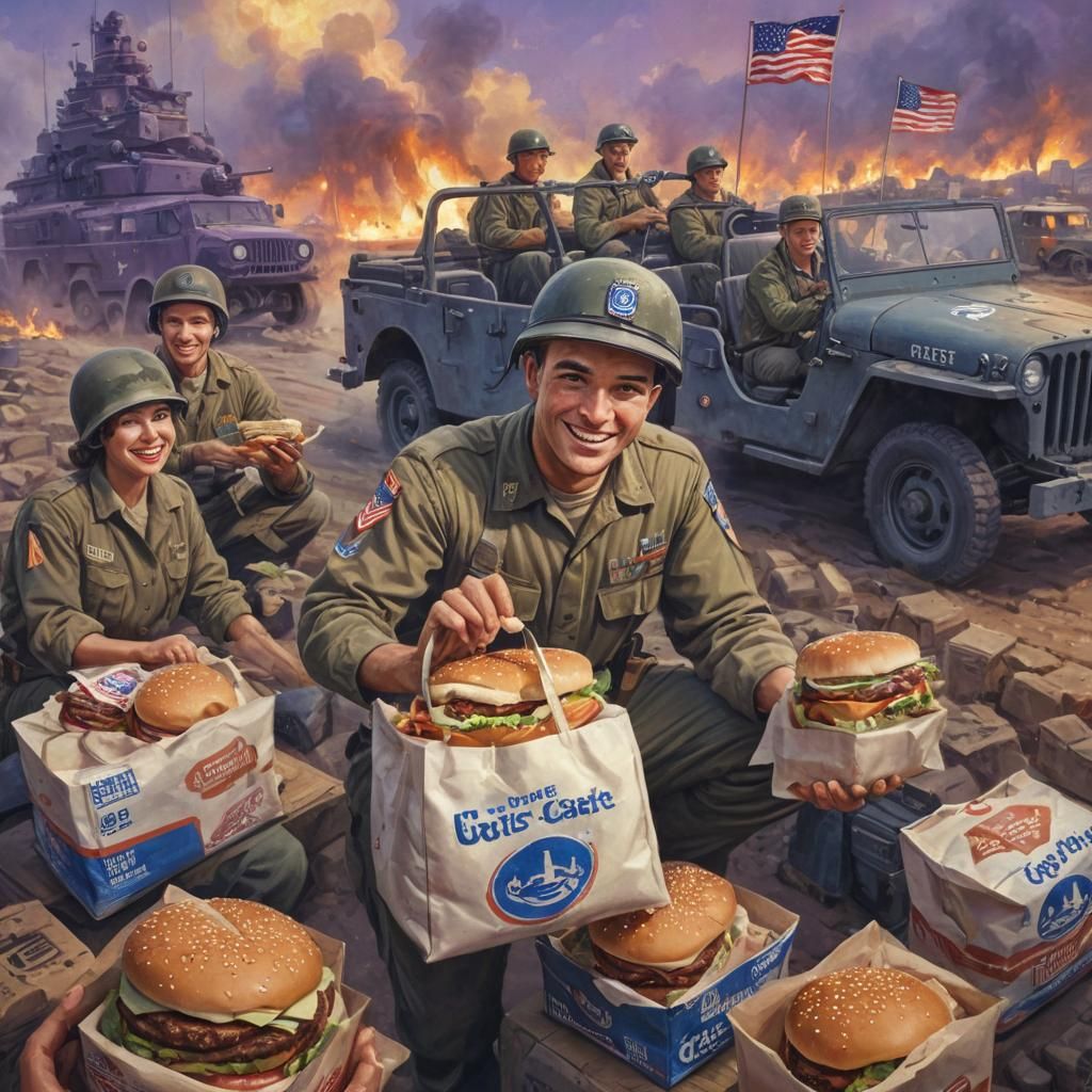 A parody of a United States war propaganda poster featuring ...