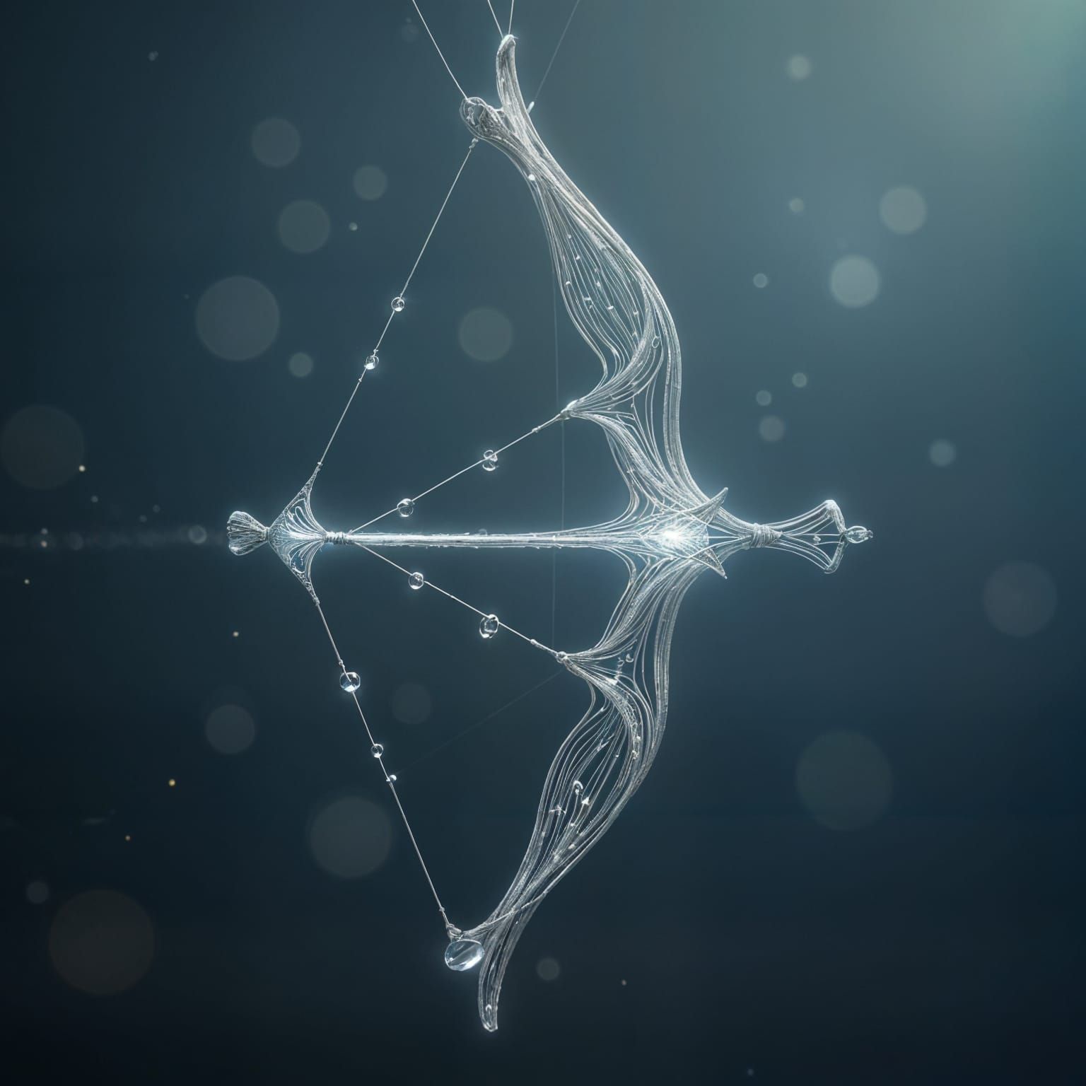 Exquisite Spider Silk Archery Bow in Ethereal Fantasy