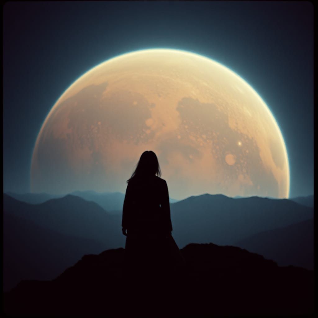 Dramatic Film Still of an Extraterrestrial Being