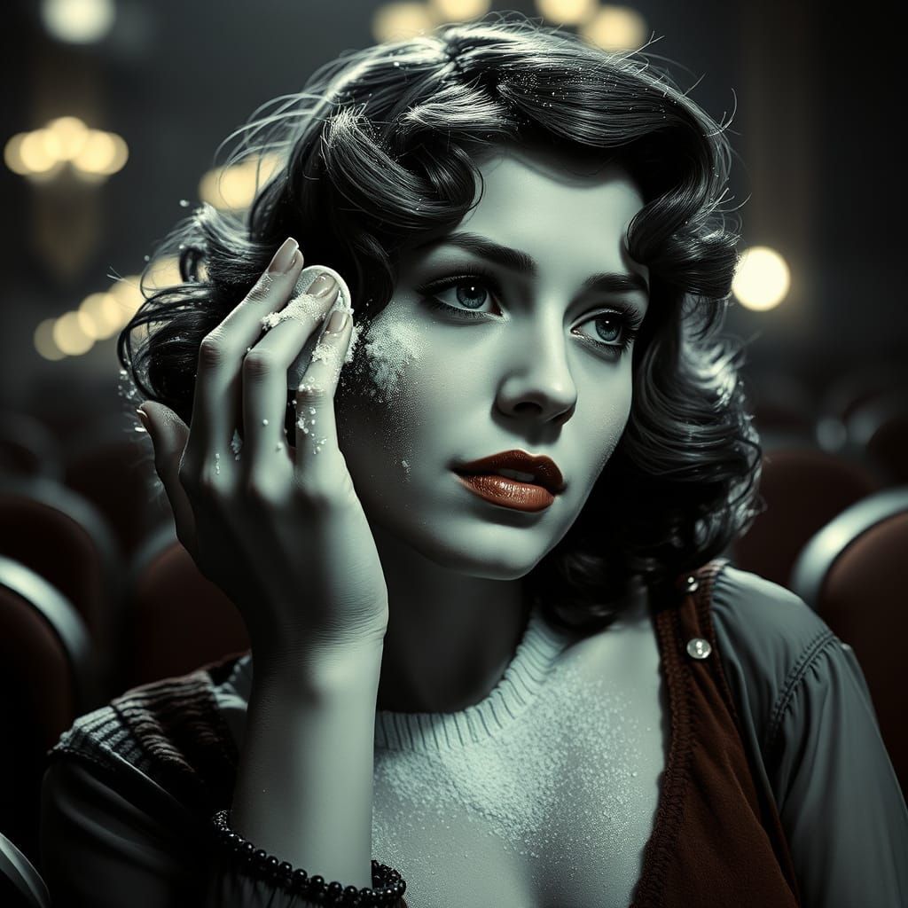 Vintage Movie Star Gets Ready for the Silver Screen