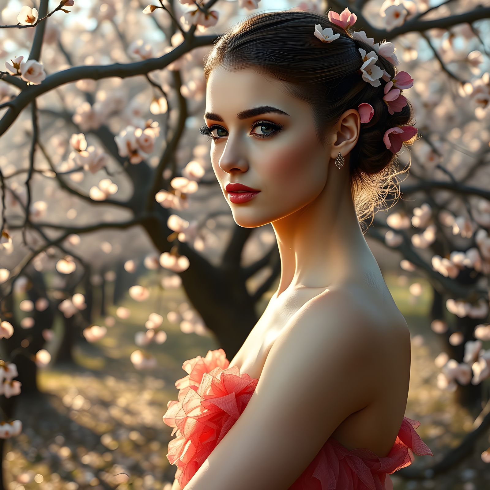 Beautiful Ballerina Portrait in Hyperrealism